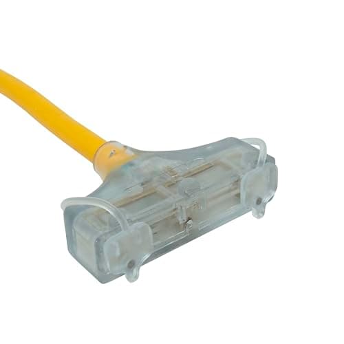 Southwire Generator Power Cord Adapter; 12/3 Splitter 3-way Adapter; L5-20P to (3) Lighted 5-15R; 2-Foot;Yellow