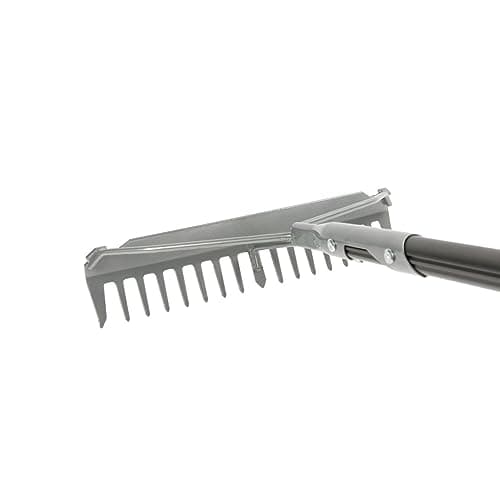 Fiskars 60" Pro Garden Rake for Soil with Lightweight Aluminum Handle, Heavy Duty Gardening Tool