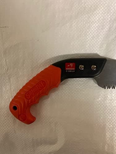 Kanzawa Samurai Ichigeki Pruning Saw 330mm C-330-LH with Ergo Grip (Orange) w/sheath Made in Japan
