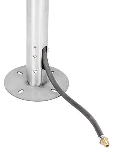 Fire Sense 61445 Natural Gas Patio Heater 45,000 BTU With Electric Ignition System For Residential - Stainless Steel