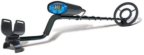 Bounty Hunter QSI Quick Silver Metal Detector, Black – Fully Automatic Ground Balance, 8-Inch Waterproof Coil, LCD Display, 4-Segment Digital Target ID & 3-Tone Audio Feedback