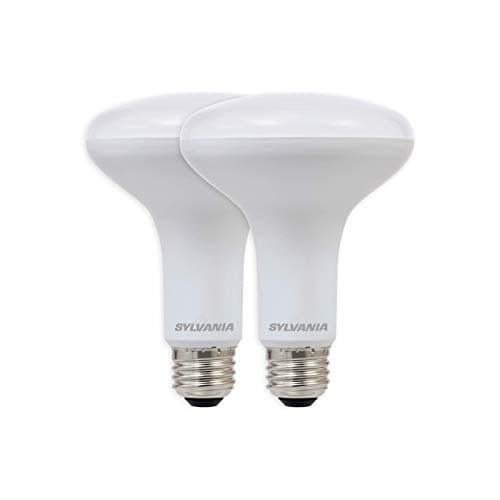 SYLVANIA LED Flood BR30 Light Bulb, 65W Equivalent Efficient 9W, 10 Year, 650 Lumens, Dimmable, 2700K, Soft White - 2 pack (73954)