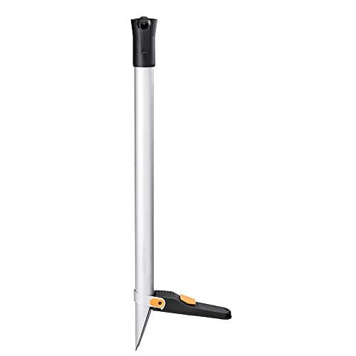 Fiskars Xact Standing Bulb Planter, 41.3 Inch, Silver