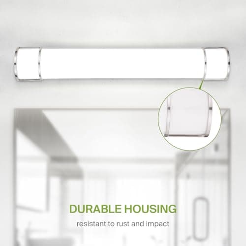 ASD LED 36 Inch Flush Mount Vanity Lighting Fixture | 30W 2650LM 3000K-5000K 120V | 3CCT, Dimmable, Energy Star, ETL Listed | Bathroom Linear Wall Light Bar, Long Tube Bath Sconce | Nickel