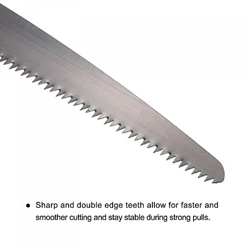 uxcell 10 Inch Pruning Saws, Straight Blade Hand Saw Wood Handle for Camping Garden Wood Tree Branches Trimming, 2pcs