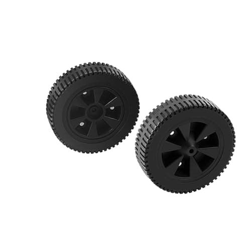 G437-0037-W1 Grill Wheels Replacement Parts for Charbroil Gas2coal 463344015 463436215 463347017 463343015 463376017 463432215 Kenmore 415.16123801 - Plastic Black 7 Inch BBQ Wheels 2PCS