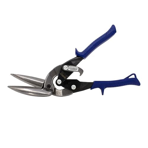 MIDWEST Power Cutters Long Cut Snip - Straight Cut Offset Tin Cutting Shears with Forged Blade & KUSH'N-POWER Comfort Grips - MWT-6516