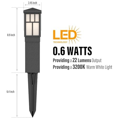 Malibu C Outdoor Pathway Light LED Low Voltage Landscape Lighting Mission Collection Bollard Path Lights Decoration Garden Light 8419-4321-01