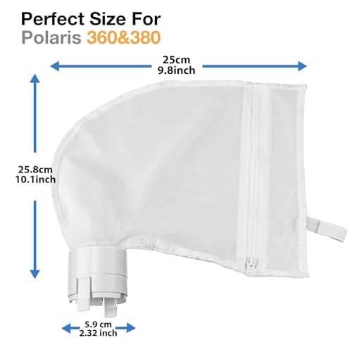 2 Pack 360 380 for Polaris Bags All Purpose Filter Bag for Polaris Replacement Parts for Pool Cleaner