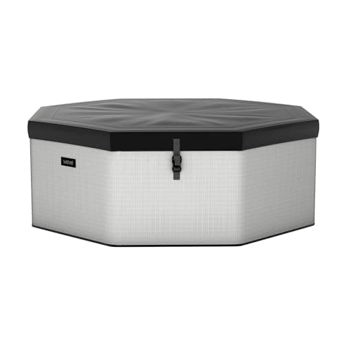 Como 6 Person Eco Foam Hot Tub | Portable Outdoor Spa with Rapid Heating | Durable PVC Material | Easy Setup | Ideal for Garden and Patio Relaxation | Graphite Gray