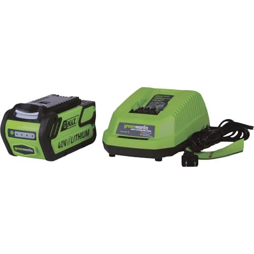 Greenworks 40V 10" Cordless Tiller / Cultivator, 4.0Ah Battery and Charger Included, Green