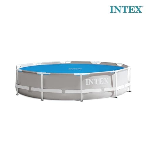 Intex 28011E Solar Pool Cover: For 10ft Round Easy Set and Metal Frame Pools – Insulates Pool Water – Reduces Water Evaporation – Keeps Debris Out – Reduces Chemical Consumption