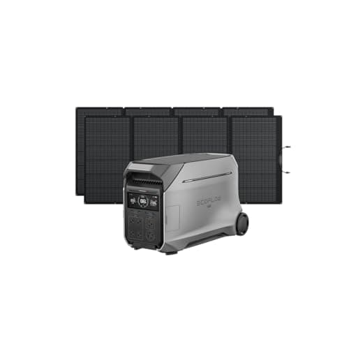 EF ECOFLOW Solar Generator 4096Wh DELTA Pro 3 with 2X400W Portable Panels, 120/240V 4000W AC Output, Solar Generator for Home Use, Camping Accessories, Emergencies, Power Outages, RVs