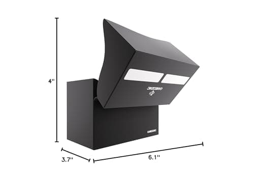 Gamegenic Double Deck Holder 200+ XL - Compact Storage Solution for Two Decks or 200 Double-Sleeved Cards, Includes Two Removable Deck Holders, Black Color, Made