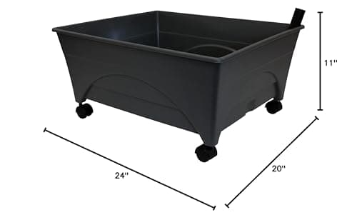 Emsco Group City Picker Raised Bed Grow Box – Self Watering and Improved Aeration – Mobile Unit with Casters