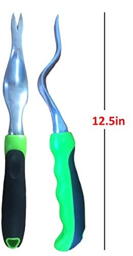 Garden Guru Heavy Duty Hand Weeder Tool with Big Grip Ergonomic Handle - Weed Puller for Planting, Weeding, Flower & Vegetable Care in Lawn Garden Yard | Rust Resistant