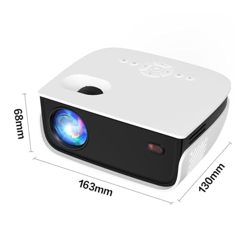 Mini Projector, NICPOW Portable Outdoor Movie Projector with Tripod, 1080P and 200" Supported Small Projector Compatible with TV Stick, Phone, PS5, HDMI, USB for Home, Bedroom, Gaming, Outdoor Use