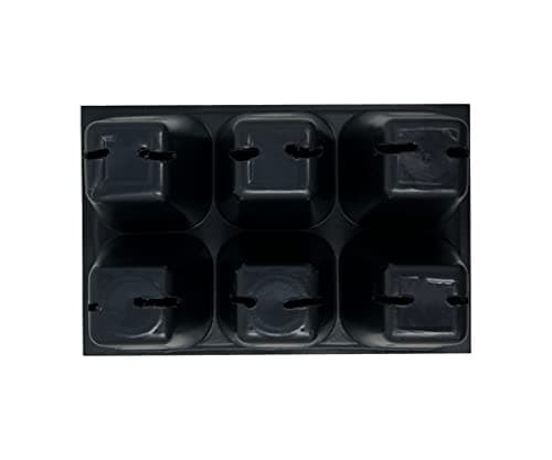 Seed Starter Trays, 144 Cells (24 Trays - 6 Cells Per Tray) + Plant Stakes
