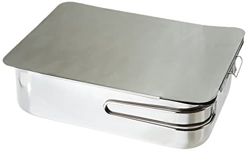 ExcelSteel Stainless Steel Stovetop Smoker, 14 1/2" X 10 1/2" X 4", Silver, Medium
