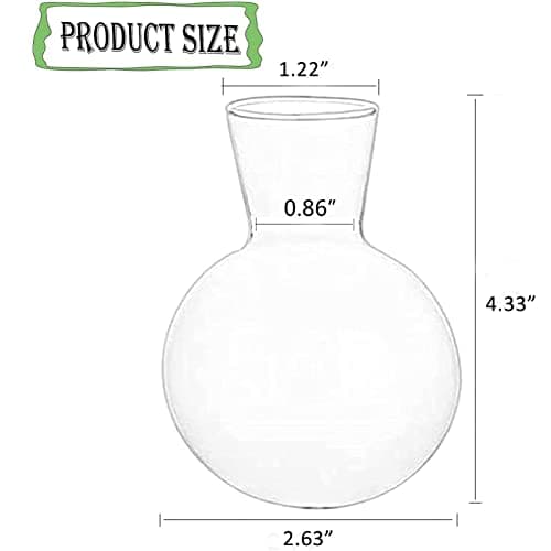 Kingbuy Bulb Forcing Vase Without Side-Hole Plant Propagation Station Air Plant Terrarium for Indoor Hydroponics Water Plants Home Office Decoration Accessories, 2 Pack