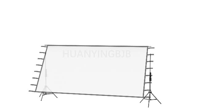 150"-Projector-Screen-with-Stand,HUANYINGBJB Outdoor Projection Screen, Portable 16:9 4K HD Rear Front Movie Screen with Carry Bag for Theater Backyard Movie Night,Cinema School, Churches, Parties