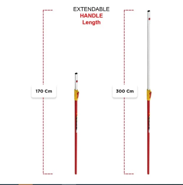WOLF Garten ZMV3 Multi-Change Telescopic Handle Extends from 170-300cm