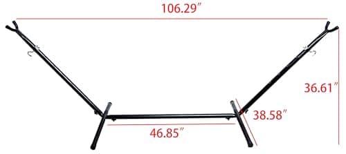 Heavy Duty Adjustable Steel Hammock Stand, 9-Foot, 450-Pound Capacity, Weather Resistant, Easy to Assemble