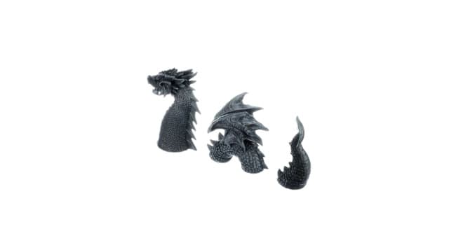 Design Toscano The Dragon of Falkenberg Castle Moat Lawn Garden Statue, 28 Inch Long, 14 Inch Tall, Cast Stone Resin, Gray Stone Finish