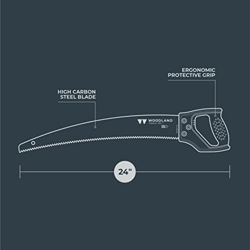 Woodland Tools Co. D-Handle Pruning Saw - Durable Gardening Saw with Ergonomic Grip for Branch Trimming and Deadwood Cutting