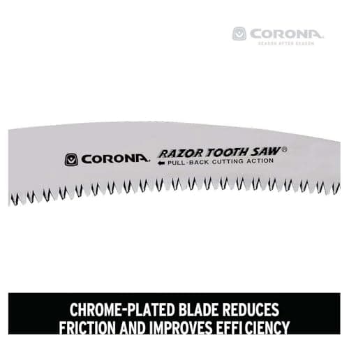 Corona Tools 14-Inch RazorTOOTH Pruning Saw | Tree Saw Designed for Single-Hand Use | Curved Blade Hand Saw | Cuts Branches Up to 8" in Diameter | RS16020, Red