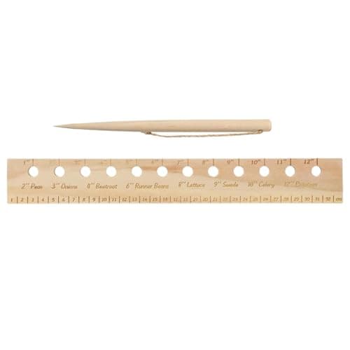 Seeding Spacing Ruler Seed Planting Ruler with Holes Plant Spacing Template Plant Dibber Spacing Template Wooden Accurate Gardening Tool for Vegetable Gardens and Precision Gardening