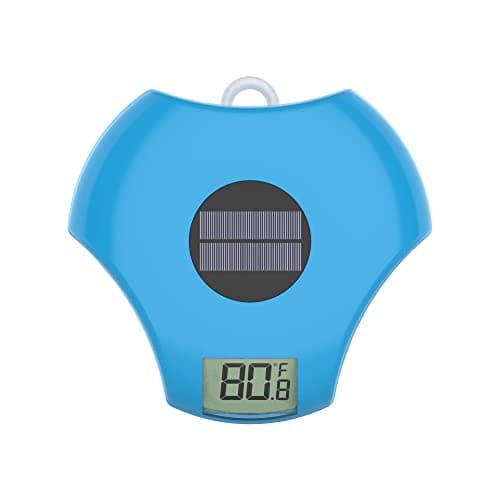 RINMEE Solar Digital Pool Thermometer Floating, Large Easy-to-Read Screen Display and Bold Numbers, High Accuracy and Wide Measuring Range for Swimming Pool, Spa, Hot Tub, Ice Bath, Fish Pond