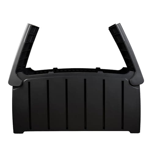 Products 85 Gallon (321L) Outdoor Storage Organization Bin, Patio Deck Box with Dual Door Lid for Garden, Pool, & Furniture Accessories, Black