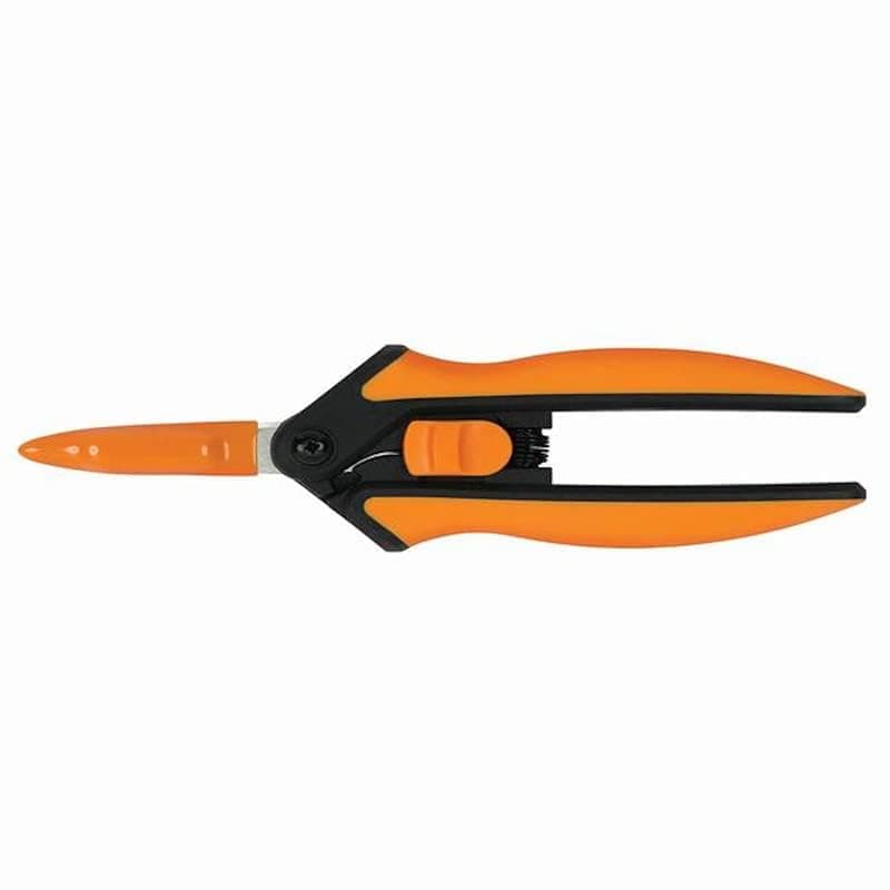 Fiskars Softouch Micro-Tip Pruning Snip, Non-Coated Blades, Orange/Black (399240-1003)
