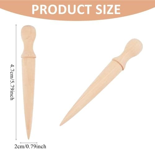 Wooden Hand Dibber, Ergonomic Sow Dibber Hole Punch, 5.79x0.79 inches, Scientific Gardening Excavation Tool for Planting, Yard, Balcony, Nursery, Seedling Transplanting