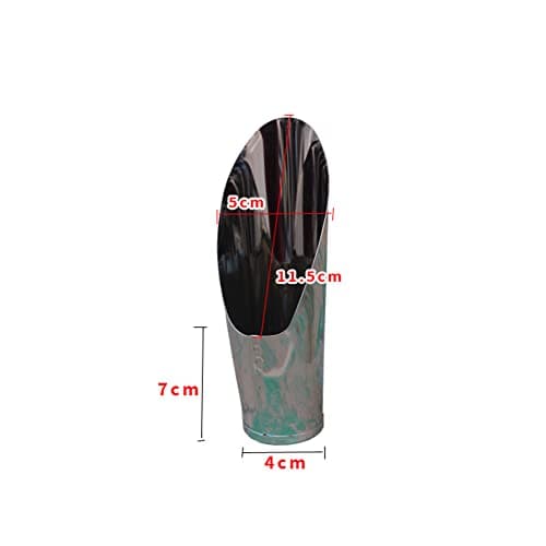 1 Piece Garden Shovel Stainless Steel Plant Soil Shovel Bucket Scoop Soil Loosen Shovel Soil Scoop Beach Sand Shovel Bonsai Soil Scoop Sand Scoop(Silver, S)