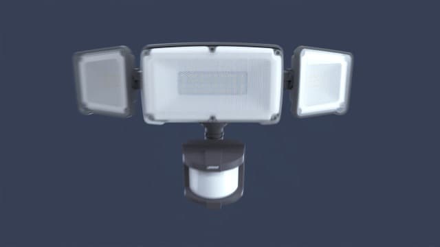 LEPOWER LED Motion Sensor Security Lights, 3 Head Motion Detected, 38W, 4200LM, Waterproof IP65, 5500K, Full Metal for Outdoor, Garage, Porch, Yard (Not Solar Powered, Black)