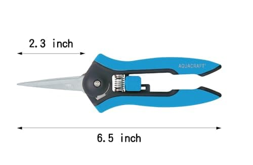 6.5” Gardening Tools Trimmer Pruning Snip, Pruning Scissors with Straight Stainless Steel Precision Blades