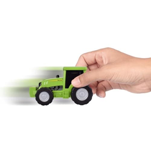 Maxx Action Farm Construction 5pk Toy Truck Set, Includes Wagon, 6x6, Modern Tractor, Combine and Vintage Tractor Vehicles with Moving Parts, Cake Toppers, Ages 3+ - Sunny Days Entertainment