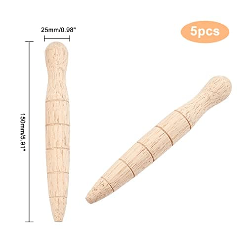 CHGCRAFT 5Pcs Wooden Plant Dibber Wood Garden Dibber seedsDibbler Dibber Bulb Seedling Planting Tools Gardeners Planting Tool for Seedlings
