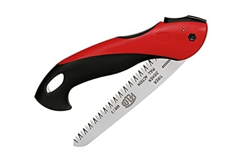 FELCO Folding Saw (F 600) - Classic Tree Pruning Saw with Pull-Stroke Action, Red