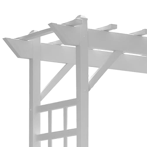 Dura-Trel PVC Garden Arbor, Arch Support for Climbing Plants, Providence, White, 64" x 85"