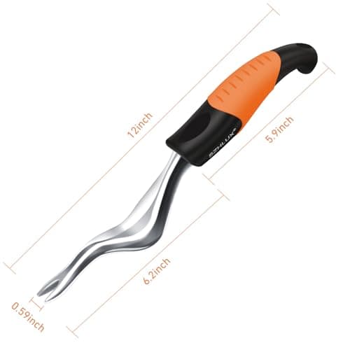 SZHLUX Hand Weeder Tool, Premium Weed Puller Tool for Garden, Gardening Hand Tool with Ergonomic Handle (Orange)