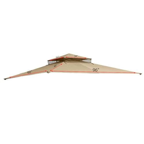 Garden Winds Replacement Canopy Top Cover for The Aldi Gardenline Belavi Shoprite Grill Gazebo - Standard 350 (Will not fit Any Other Model) - Top Tier 34" x 21", Bottom Tier 96" x 60"