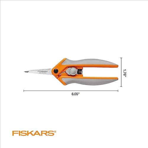 Fiskars RazorEdge Micro-Tip Easy Action Scissors - 6" - Stainless Steel Fabric Scissors - Arts and Crafts - Orange