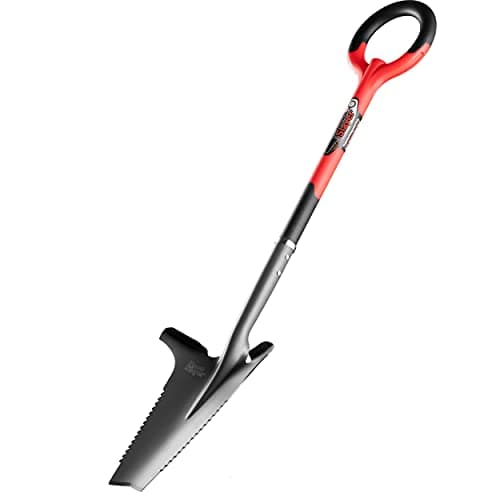 Radius Garden 22011 Root Slayer Shovel, Red & 16211 Root Slayer Soil Knife, Red