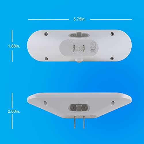 GE Ultrabrite LED Light Bar Night Light, 100 Lumens, 4 Pack, Dusk-to-Dawn Sensor, Auto/On/Off Switch, Plug-in, Ideal for Dark Spaces, Bedroom, Bathroom, Kitchen, Hallway, Garage, White, 62459