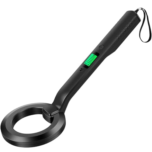 Metal Detector, IP54 Waterproof Portable High Sensitivity Metal Detector with Audible & Vibration Alerts, 360 Scanning Treasure Finder (Black)