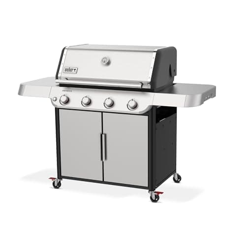 Weber Genesis S-415 Liquid Propane Gas Grill, Stainless Steel