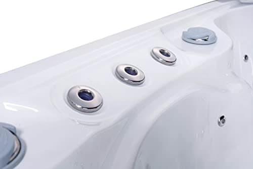 Comfort Hot Tubs - Hot Tub Spa - Seats 5-6 People - 51 Jets – Standard Heavy Duty Flip Cover, Water Fountains, Ozonator, LED Lights, Headrests, and More